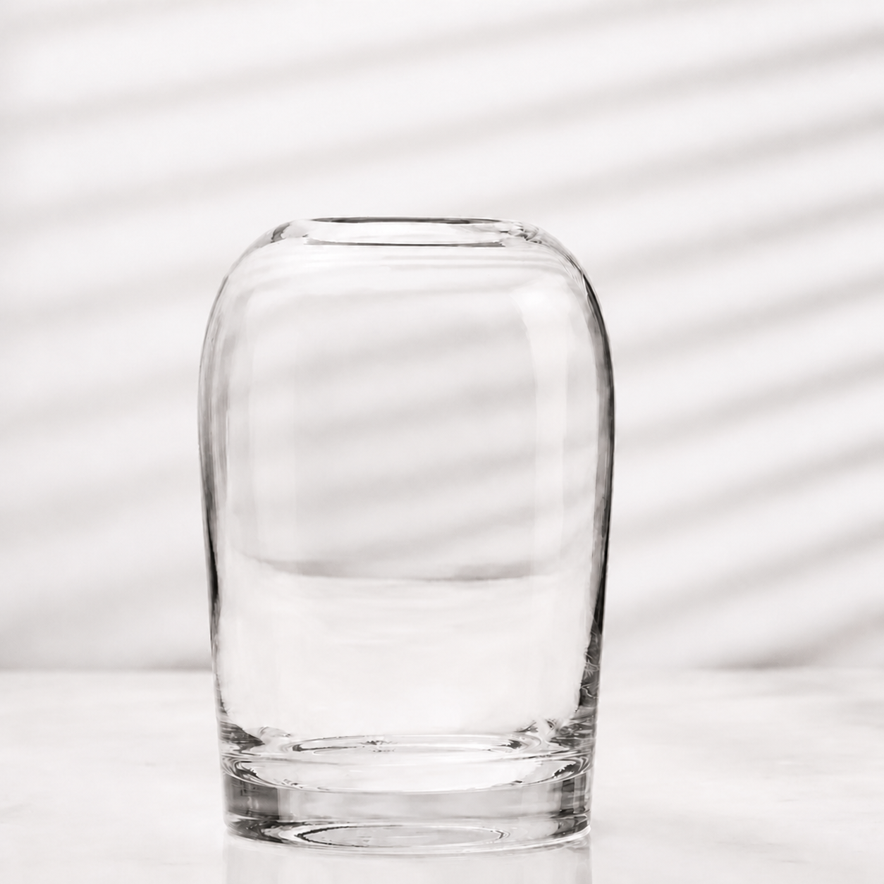 Jarrón Hikari alto de cristal transparente